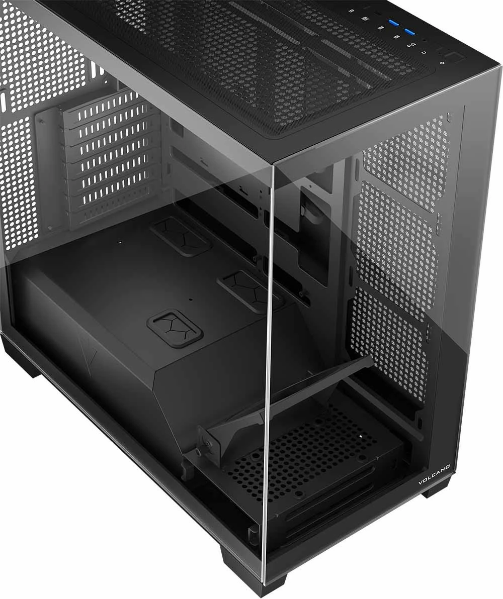 Računalniško ohišje MODECOM STELLAR NF ARGB 10, Midi Tower, ATX, kaljeno steklo, črn