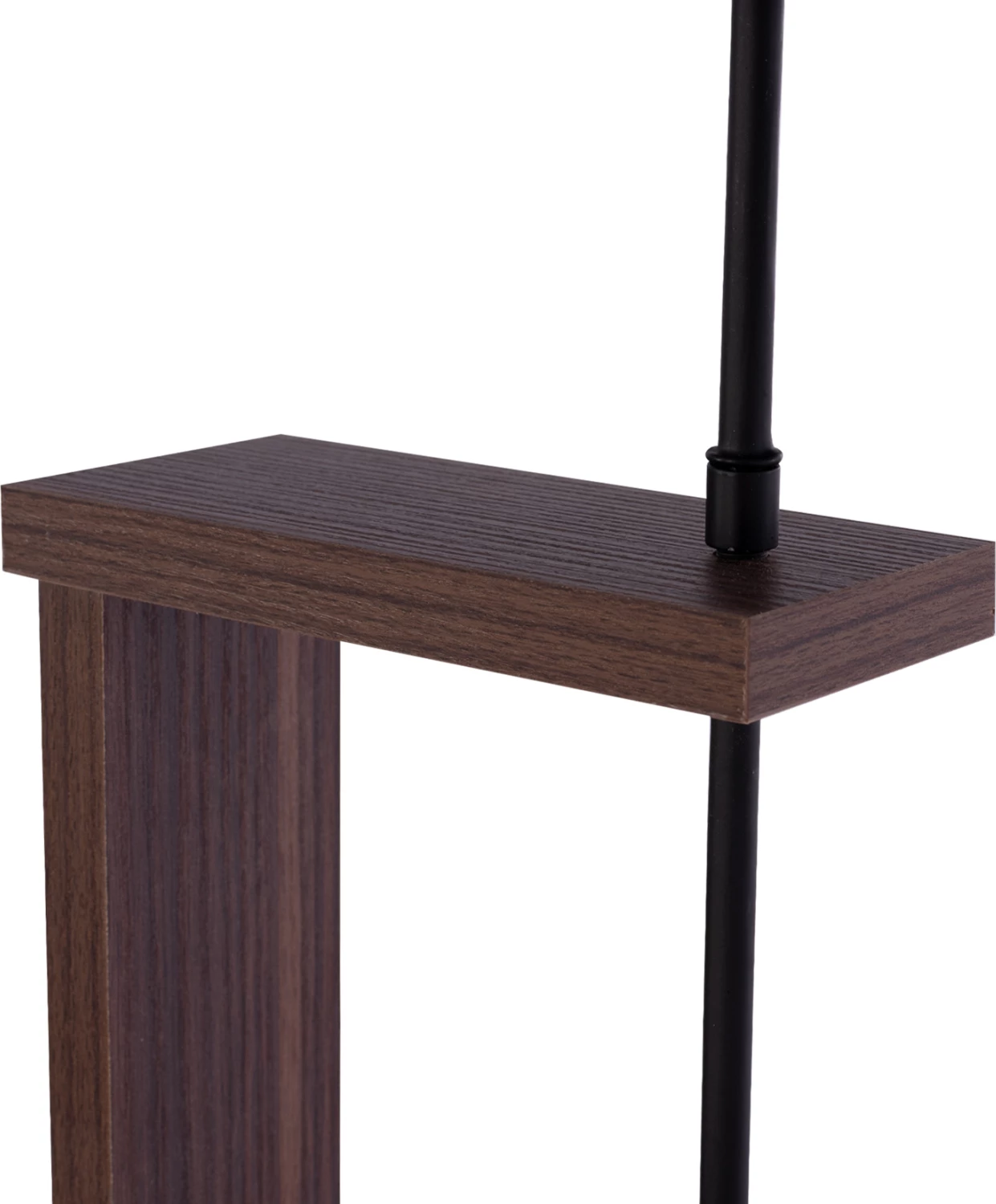 Stoječa svetilka FH7609.02 150CM v barvi oreha MDF, črna kapa