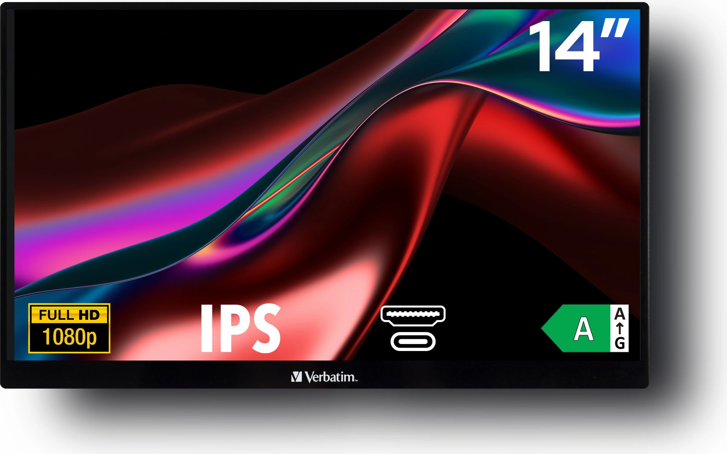 Prenosni zaslon 14", Full HD, črn — Verbatim 49590