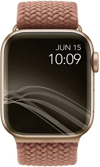 Pašček za Apple Watch UNIQ Aspen, tkanina Weavex, 42/44/45 mm, rožnat