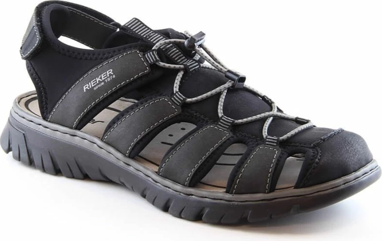 Sandali za moške Rieker, črni