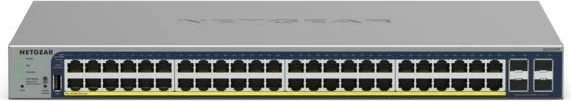 Upravljan L2/L3/L4 Gigabit Ethernet stikalo PoE, NETGEAR GS728TP, sivo