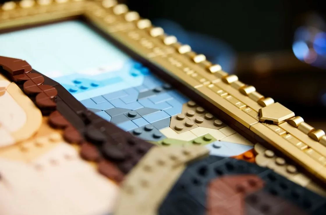 Umetniški set LEGO Art Mona Lisa 31213, 1503 kosov, za odrasle, z zlatim okvirjem