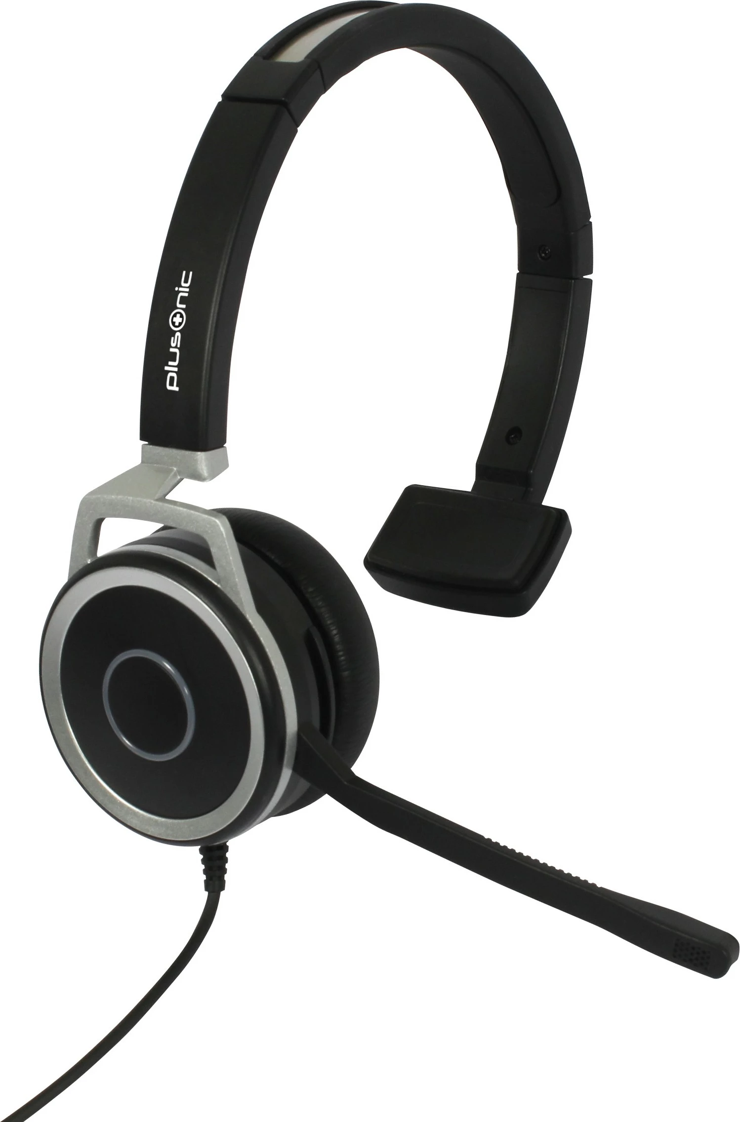 Poslovne slušalke Plusonic 15.1P, monauralne, USB in 3,5 mm, črne