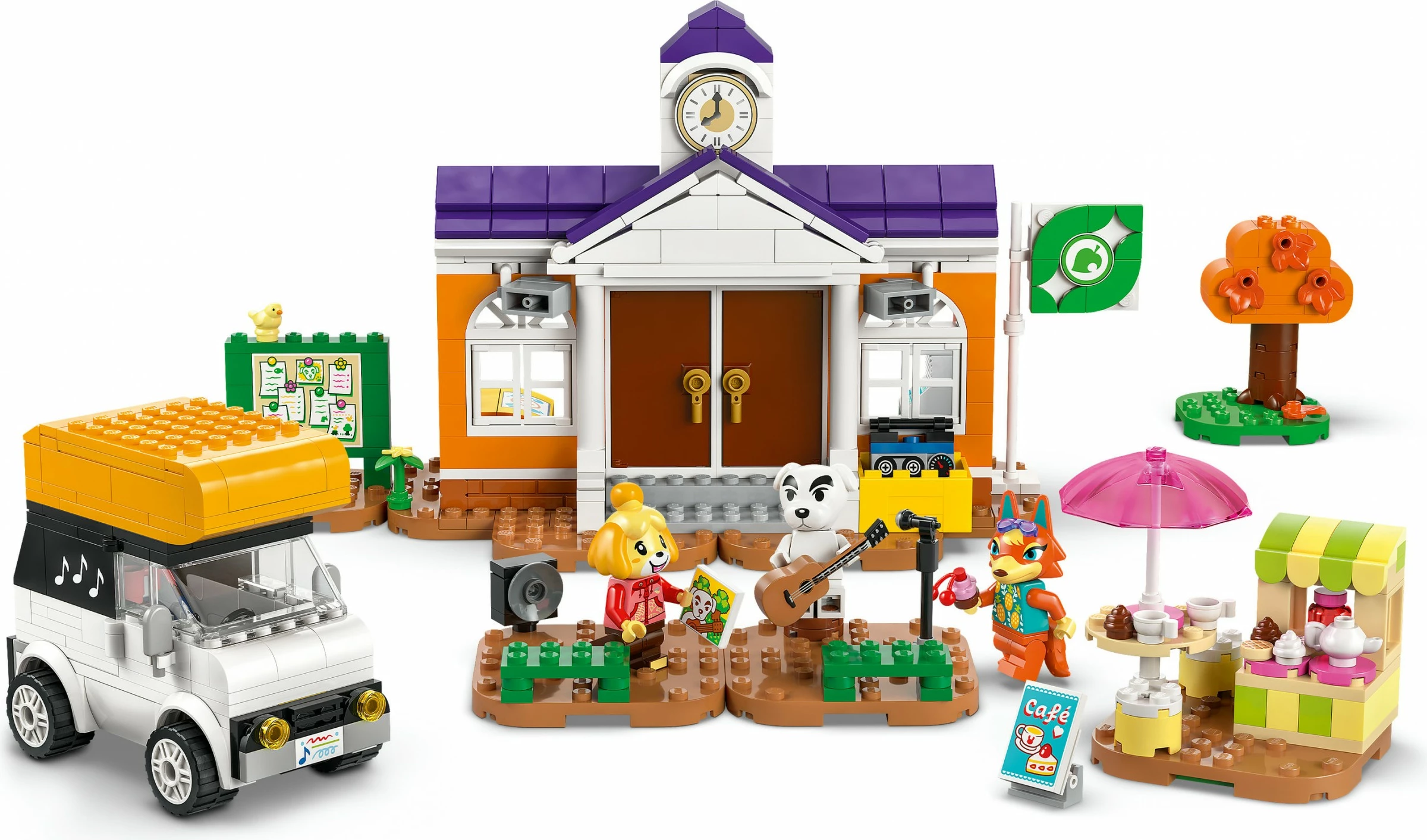 Gradbeni set Animal Crossing Koncert K.K. na trgu LEGO 77052, večbarven