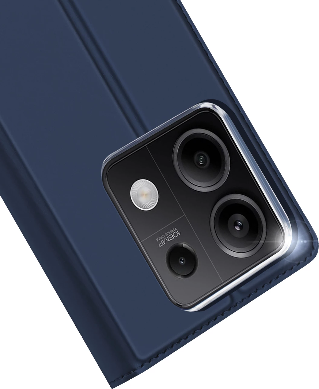 Ovitek za telefon z zapiralom in žepom za kartice, moder, Dux Ducis Skin Pro za Xiaomi Redmi Note 13 5G