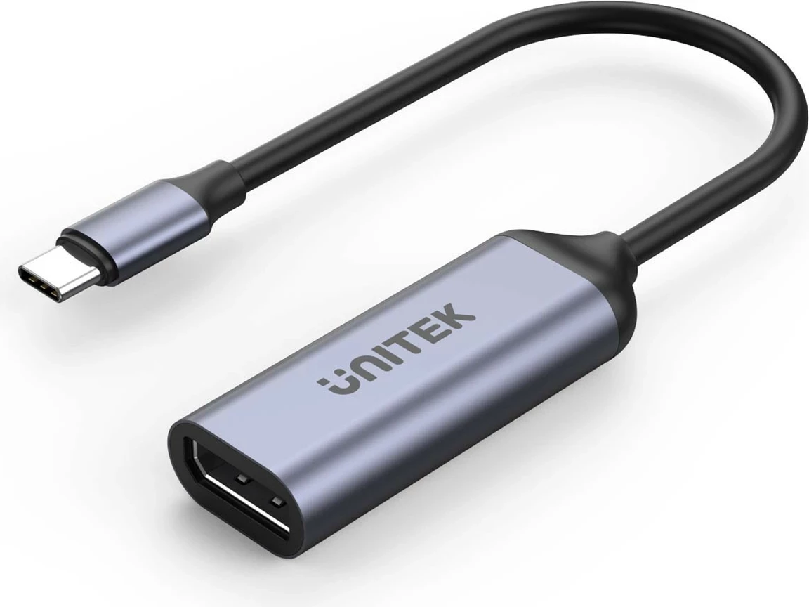 Adapter USB-C na DisplayPort 1.4, 8K 60Hz, črno-srebrn Unitek