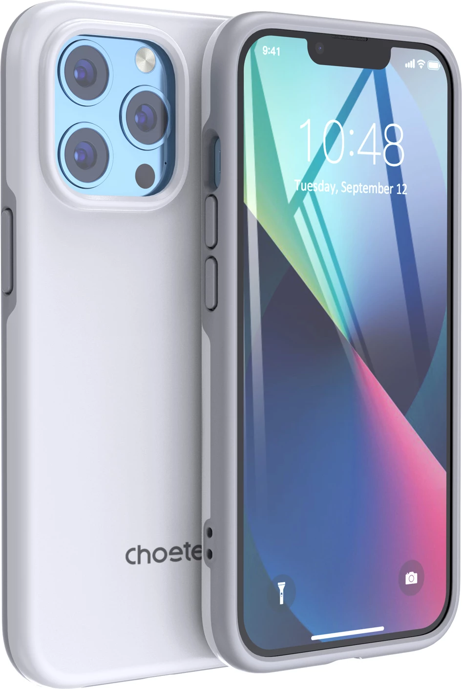 Ovitek za telefon MagSafe za iPhone 13 Pro Max Choetech PC0114-MFM-WH, bel