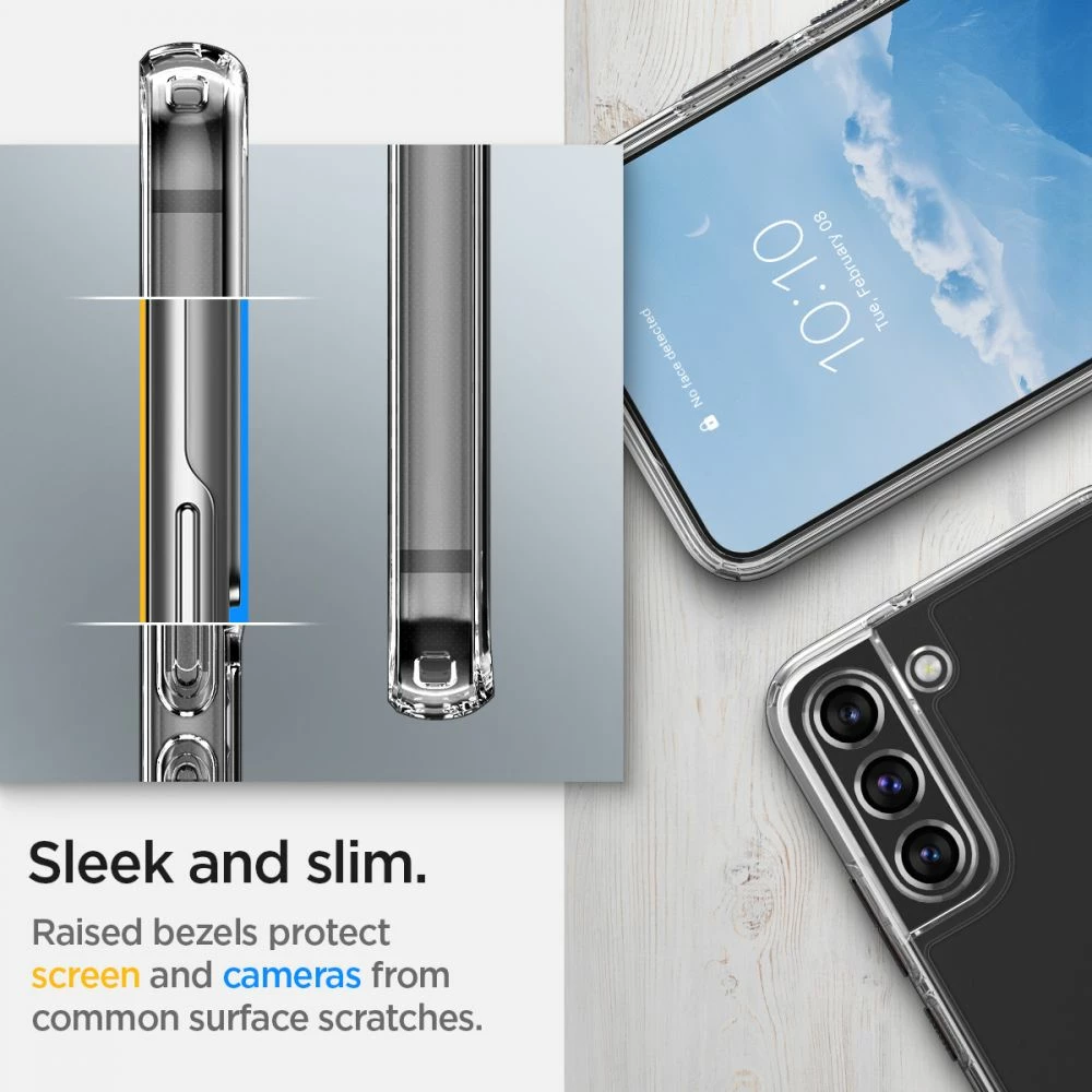 Ovitek za telefon Spigen Ultra Hybrid za Samsung Galaxy S22, prozoren