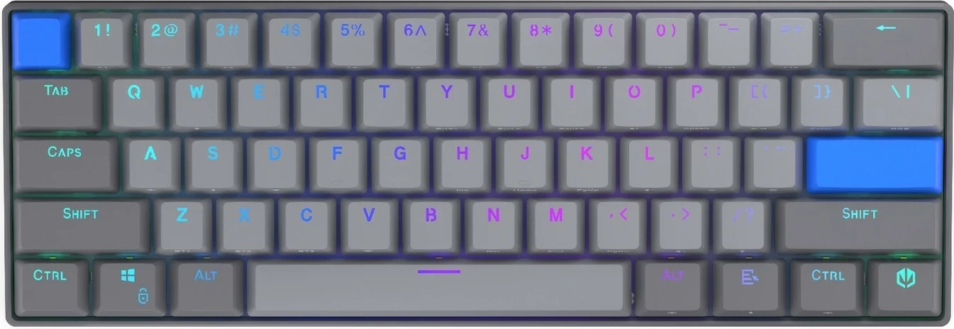 Mehanska tipkovnica Endorfy Thock V2 Compact Wireless, 60 %, RGB, siva