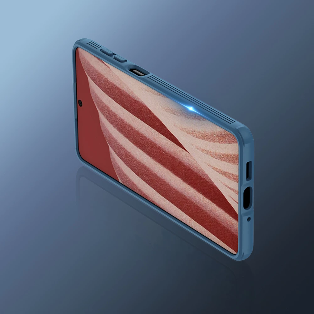 Zaščitni ovitek s pokrovom za kamero Nillkin CamShield Pro za Samsung Galaxy A73, moder