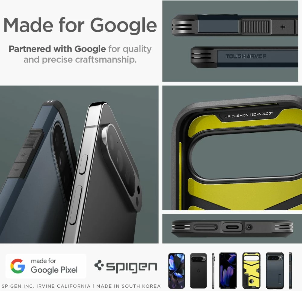 Zaščitni ovoj Spigen Tough Armor za Google Pixel 9 Pro XL, grafitna
