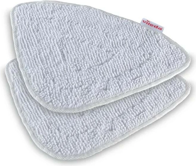 Parni mop za tla, z 2 mikrofibrskima prevlekama in dodatkom za preproge Vileda Steam Plus, črn