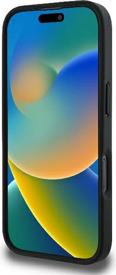 Ovitek za telefon Monogram Karl & Choupette Head Pin, Karl Lagerfeld, za iPhone 16 Pro, črn