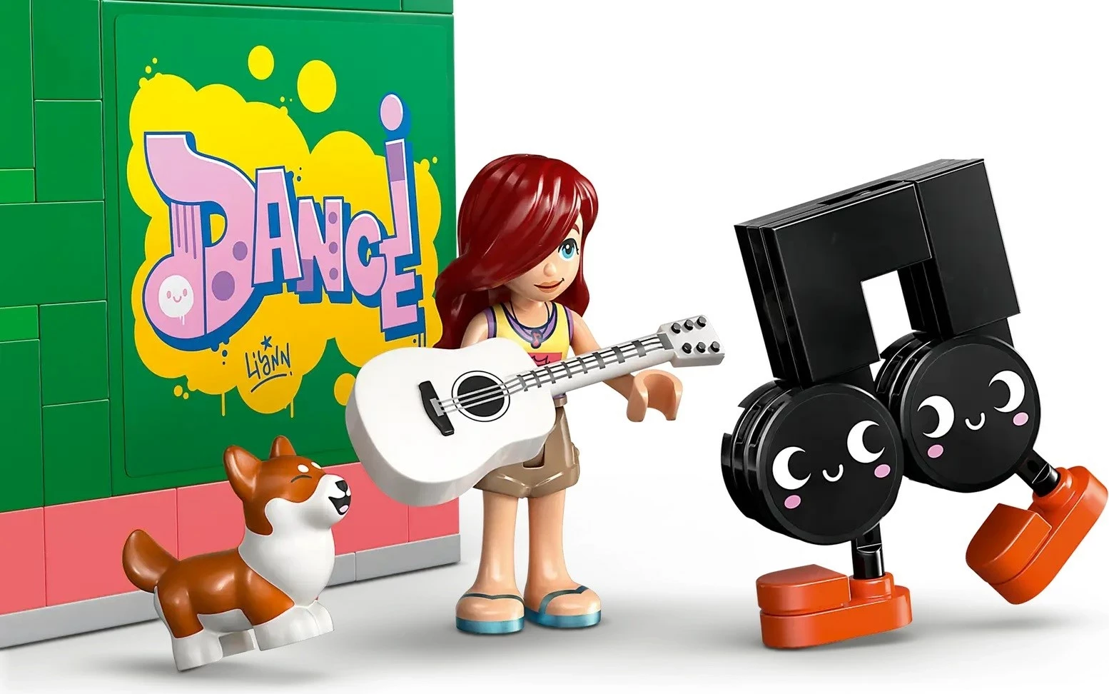 Igralni set trgovina z glasbo in stanovanje 42653 LEGO Friends, 3 minifigure, za otroke 7+