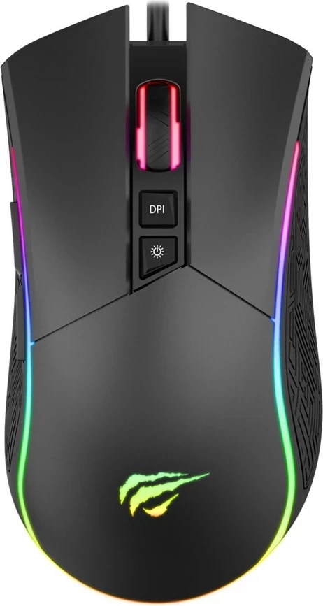 Optični igralni miš Havit MS1001S, USB, črno-siva