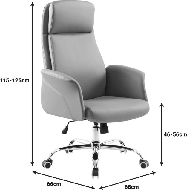 Pisarniški stol Derjio, rjav