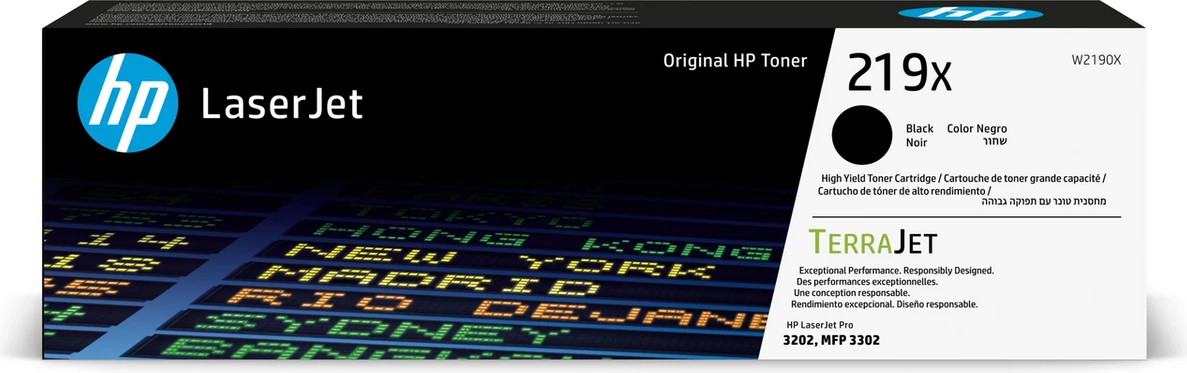 Toner kartuša z visoko zmogljivostjo 3.200 strani, XL, črna — HP 219X (W2190X)
