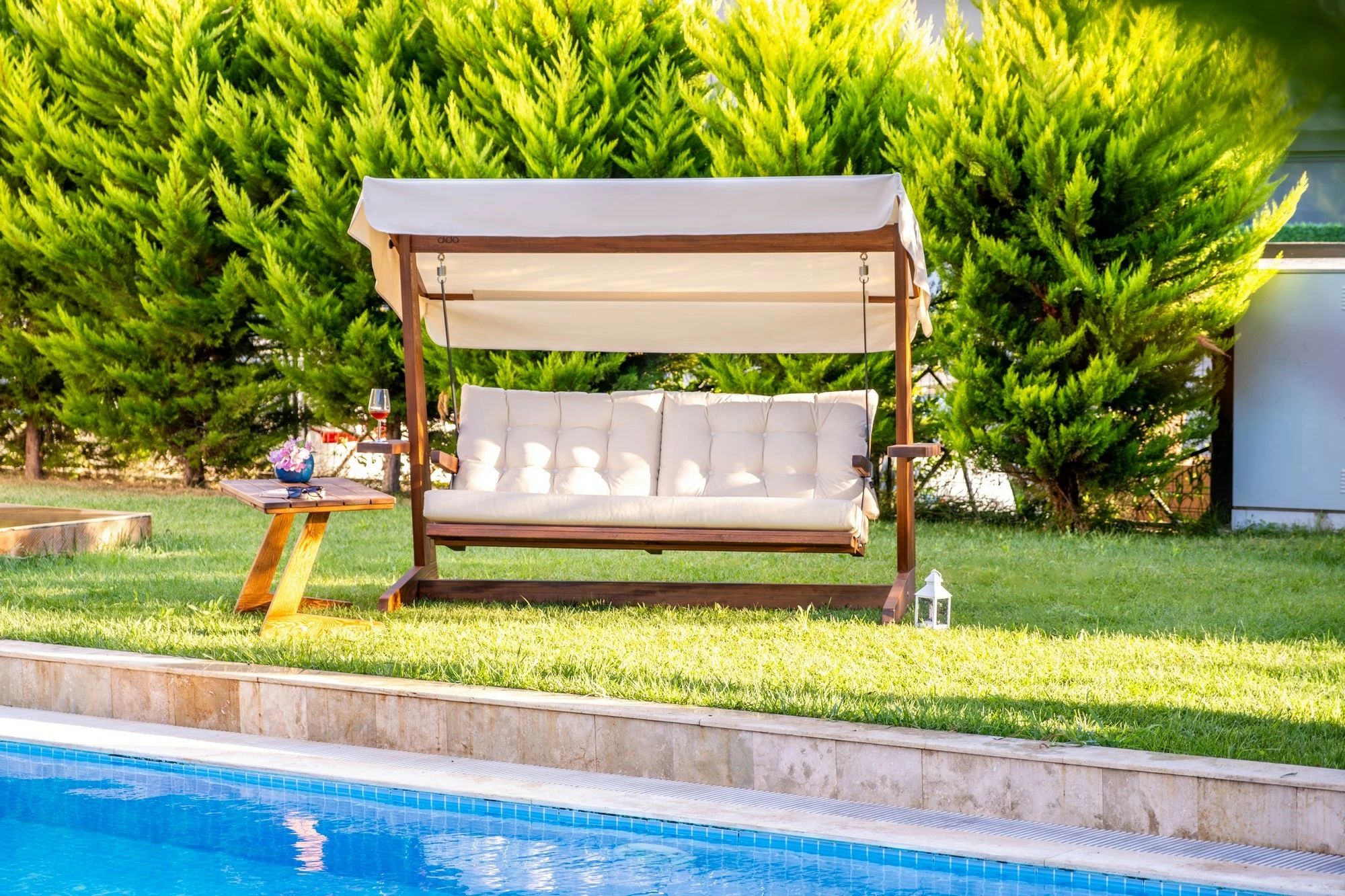 Trojni vrtni gugalnik, bež, Skye Decor Viva 2400