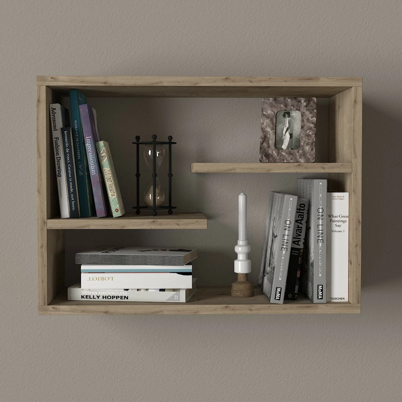 Stenski regal Tino, Hanah Home, safir