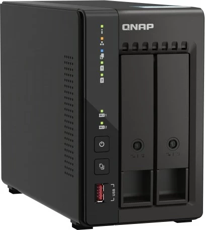 NAS QNAP TS-253E, stolp, Ethernet LAN, Intel Celeron, 8 GB, črn