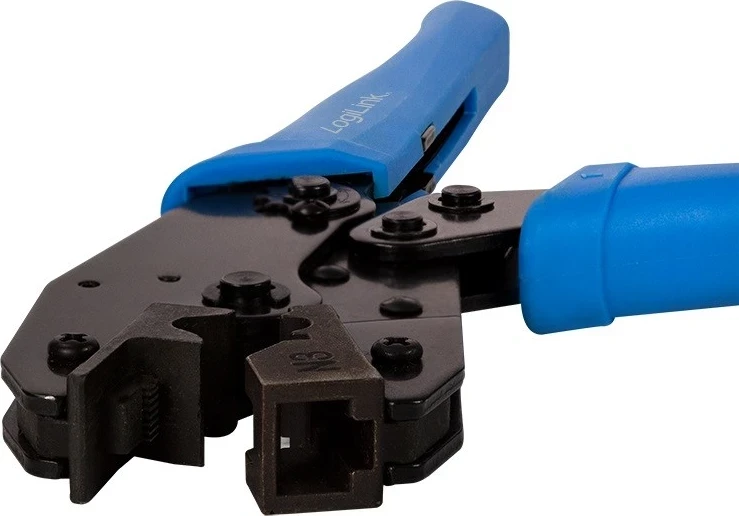 Orodje za krimpanje za ekranizirane RJ45 konektorje, Logilink WZ0039, kat.6A in kat.7, črno-zelena