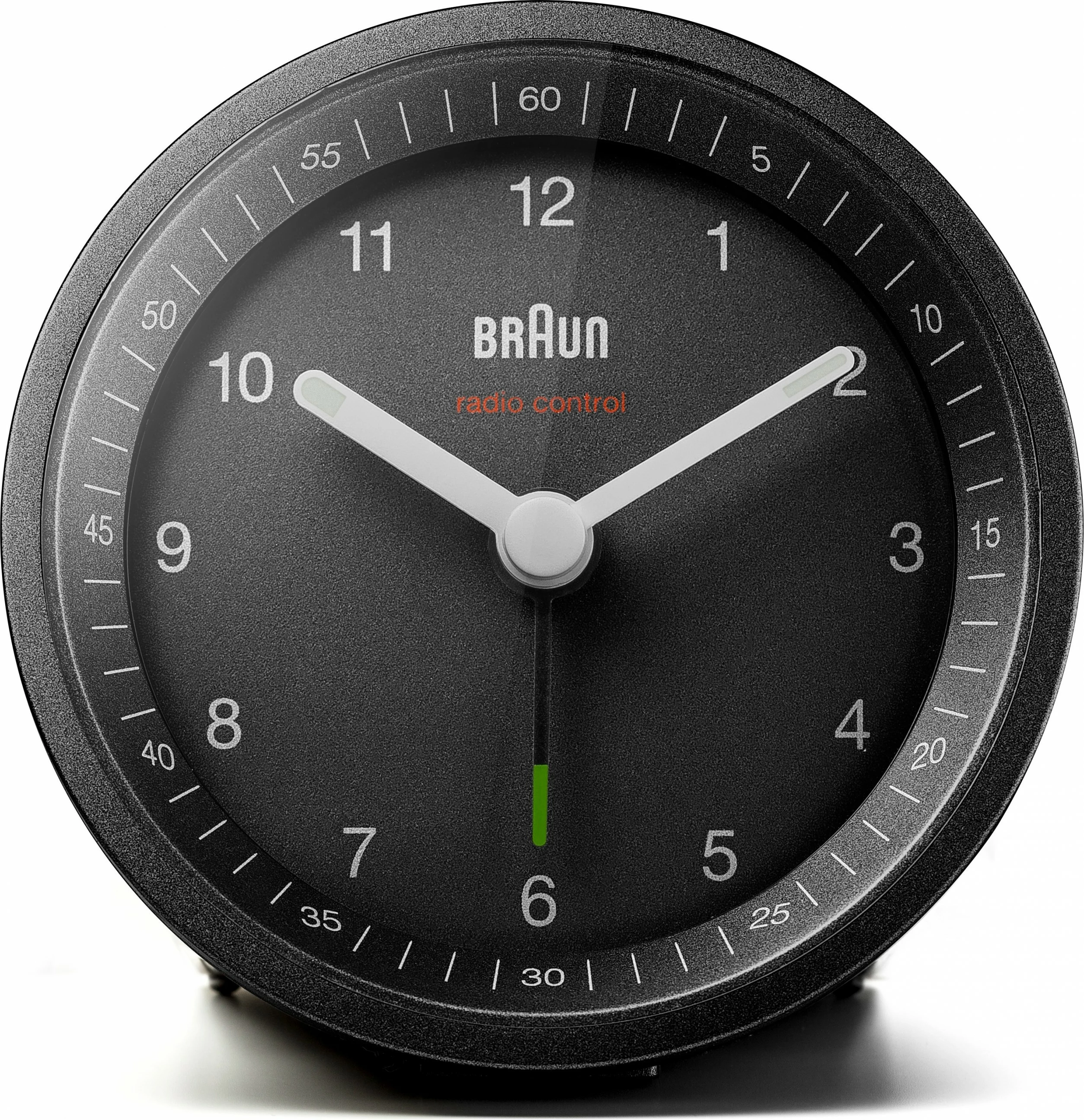Budilka s kronometrom, Braun BC07, quartz, analogna, črna, rumena osvetlitev