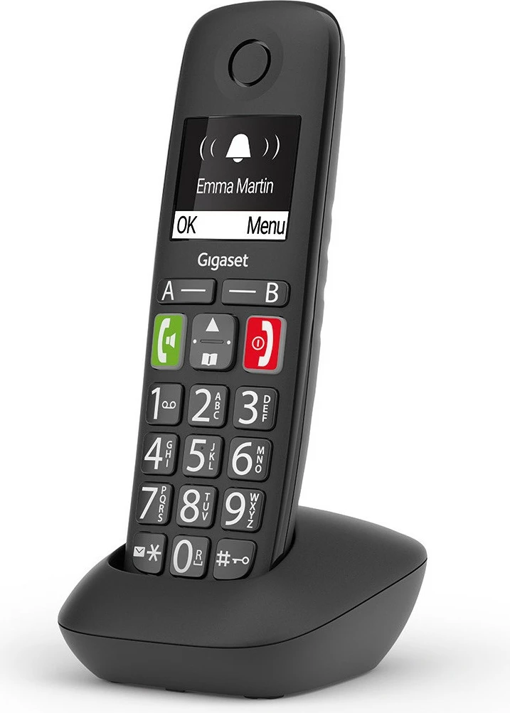 Brezžični telefon Gigaset E290HX, DECT, 150 stikov, črn