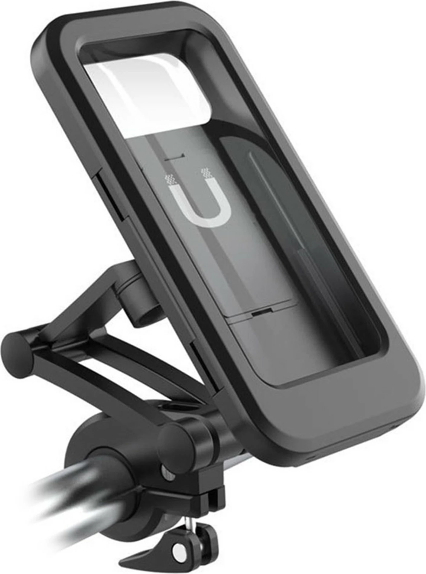 Pasivno držalo za telefon RealPower TourProtect, magnetno, za kolo/avto, črno