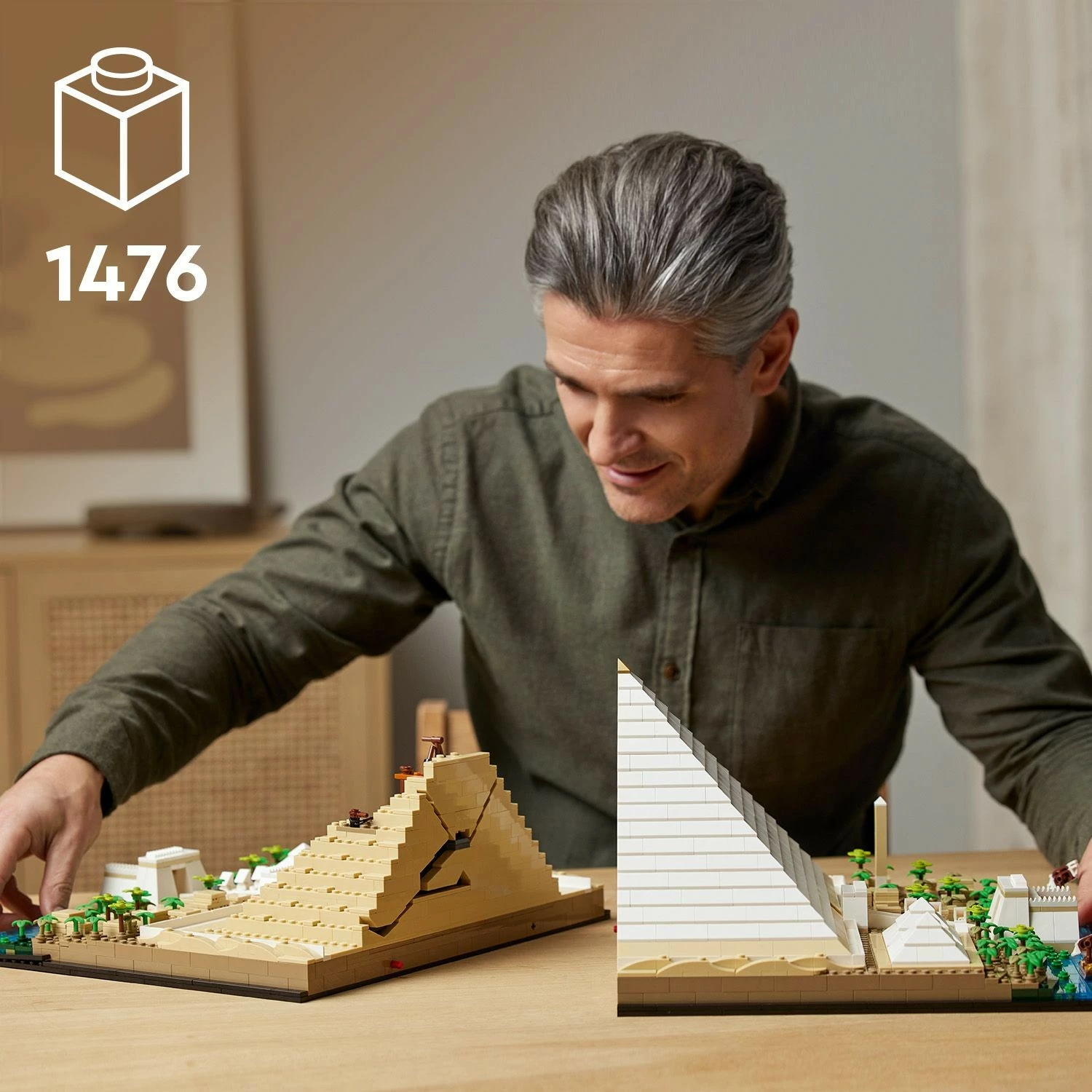 Model Piramide v Gizi, LEGO Architecture Great Pyramid of Giza, 1.476 kosov, večbarven