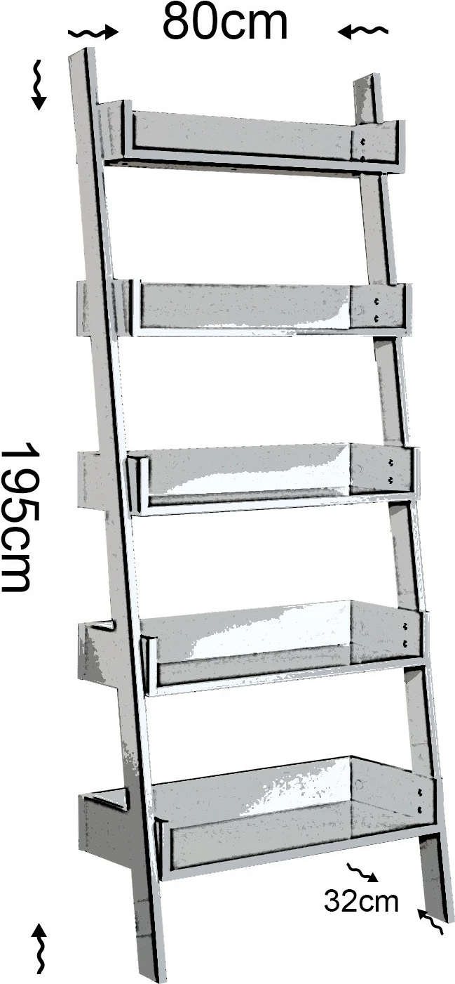 Polica za knjige Only, Hanah Home, bela
