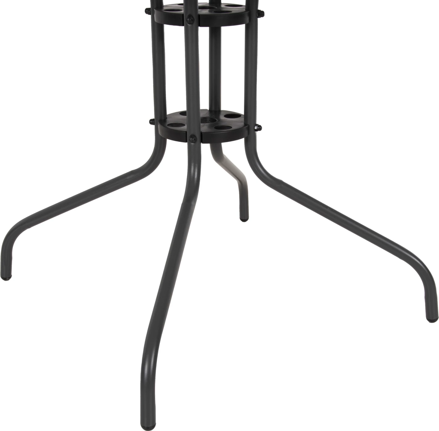 Zunanji miza kvadratna FIGO FH5972.01 siva kovinsko-steklena plošča 80Χ80Χ71Hcm