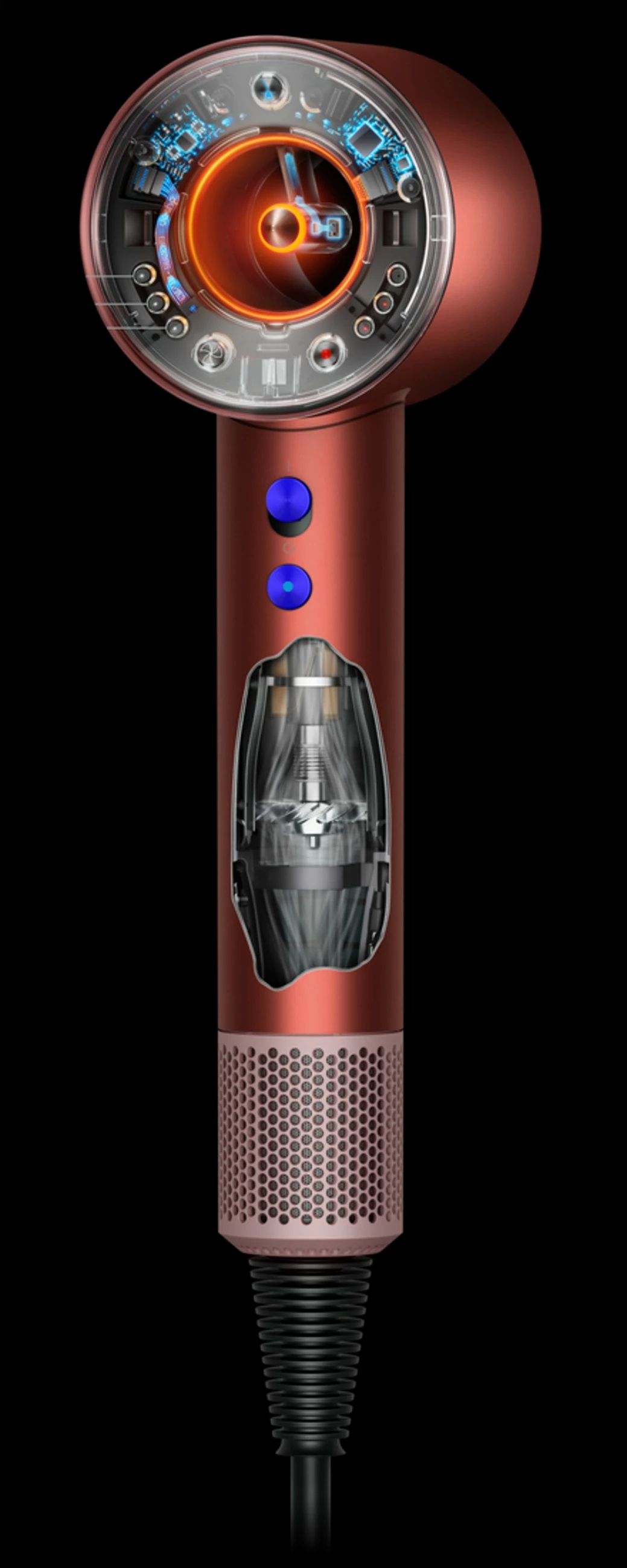 Visokozmogljiv sušilec za lase Supersonic Nural Dyson HD16, 1600 W, 5 nastavkov, rožnat