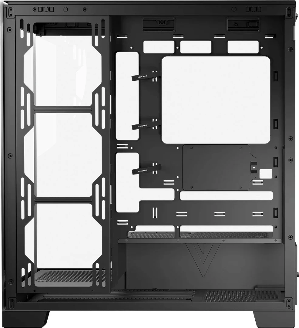 Računalniško ohišje MODECOM Volcano Space MIDI, ATX/ITX/micro ATX, ARGB, kaljeno steklo, črno