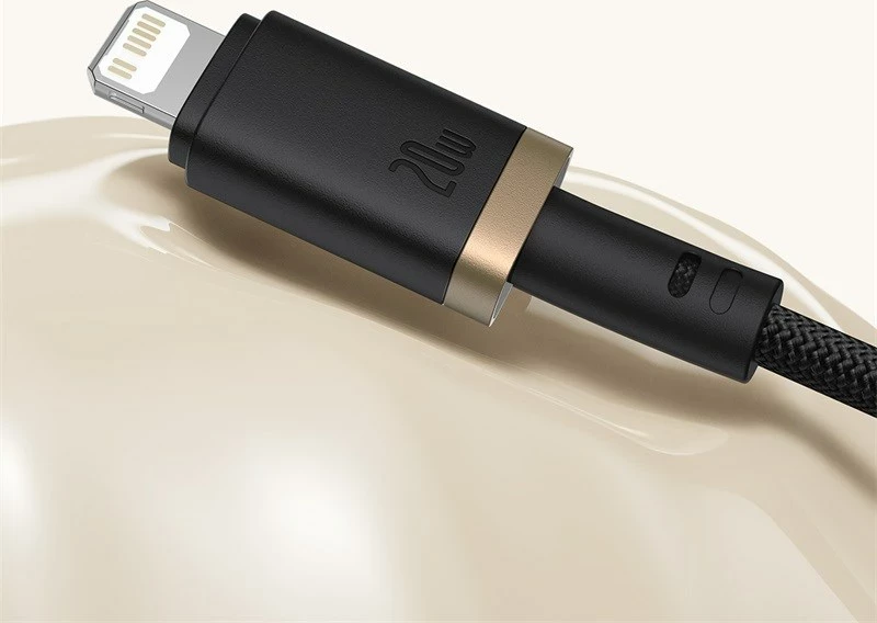 Hitri polnilni kabel Type C za iPhone Baseus Dura, 20 W, 2 m, črno-zlat