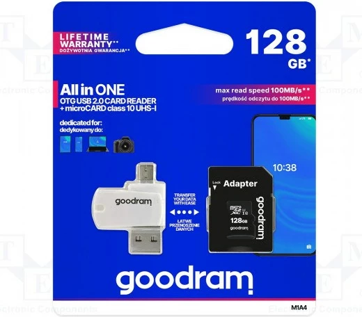 MicroSDHC kartica 128 GB, Goodram M1A4-1280R12, Class 10 UHS-I