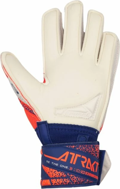 Otroške golmanske rokavice Reusch, bele, modre, oranžne