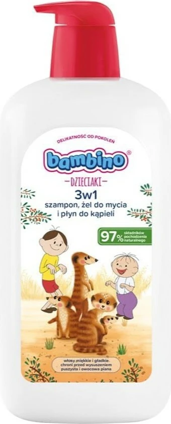 Otroški 3-v-1 šampon Bambino Surykatki 1000 ml