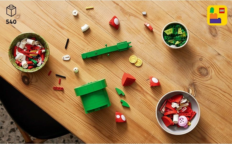 Model za razstavo Piranha Plant LEGO Super Mario, 540 kosov, večbarven
