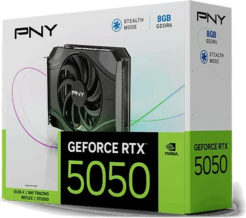 Grafična kartica PNY GeForce RTX 5050 VCG50508SFXPB1, 8GB GDDR6, 128-bit, PCIe 5.0 x8, 1 ventilator