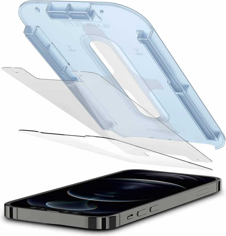 Zaščitno steklo Glas.tR EZ Fit za iPhone 12 / iPhone 12 Pro, Spigen, 2 kosa