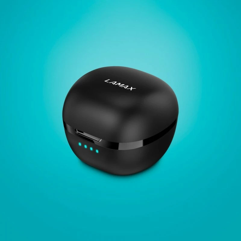 Brezžične slušalke in-ear Dots2 Play, Lamax, True Wireless, Bluetooth 5.1, 37 ur, črne