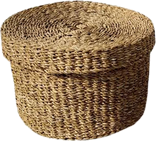 Škatla za shranjevanje NEREA L, morska trava, naravna, 40x40x25 cm