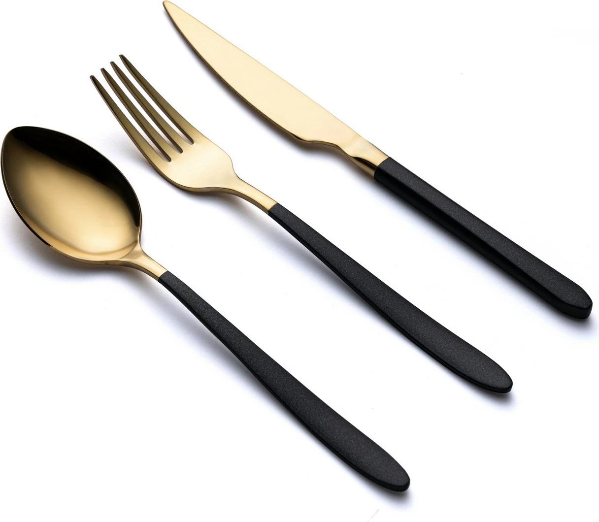 Set jedilnega pribora (18-delni), zlata in črna, EGE18GD-BL