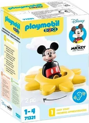 Set figuric in ropotuljica v obliki sonca, Playmobil 1.2.3 Mickey Mouse, 71321, plastika