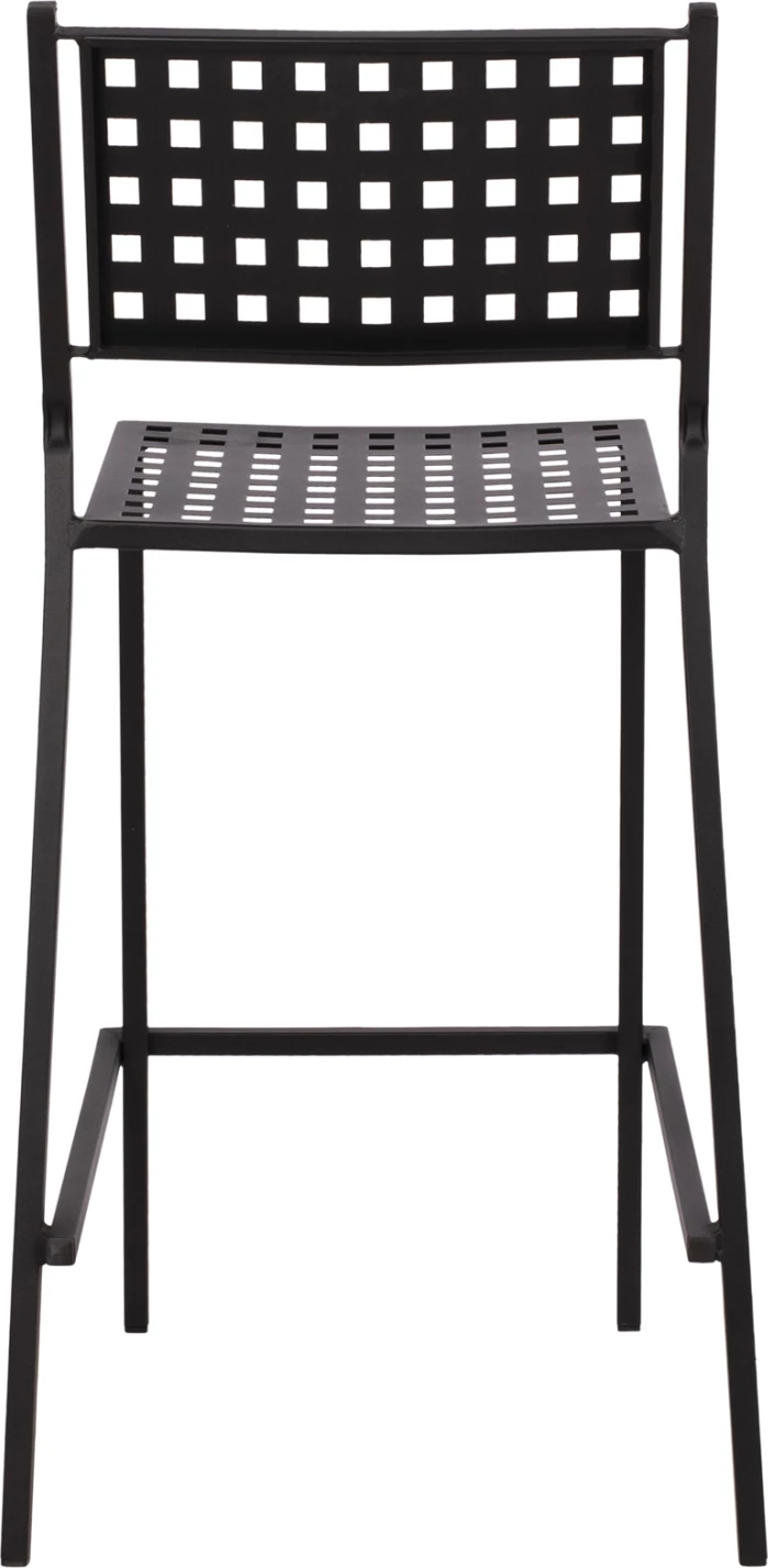 Barski stol Olympias kovinski FH5528.01 črne barve 47x58x111 cm