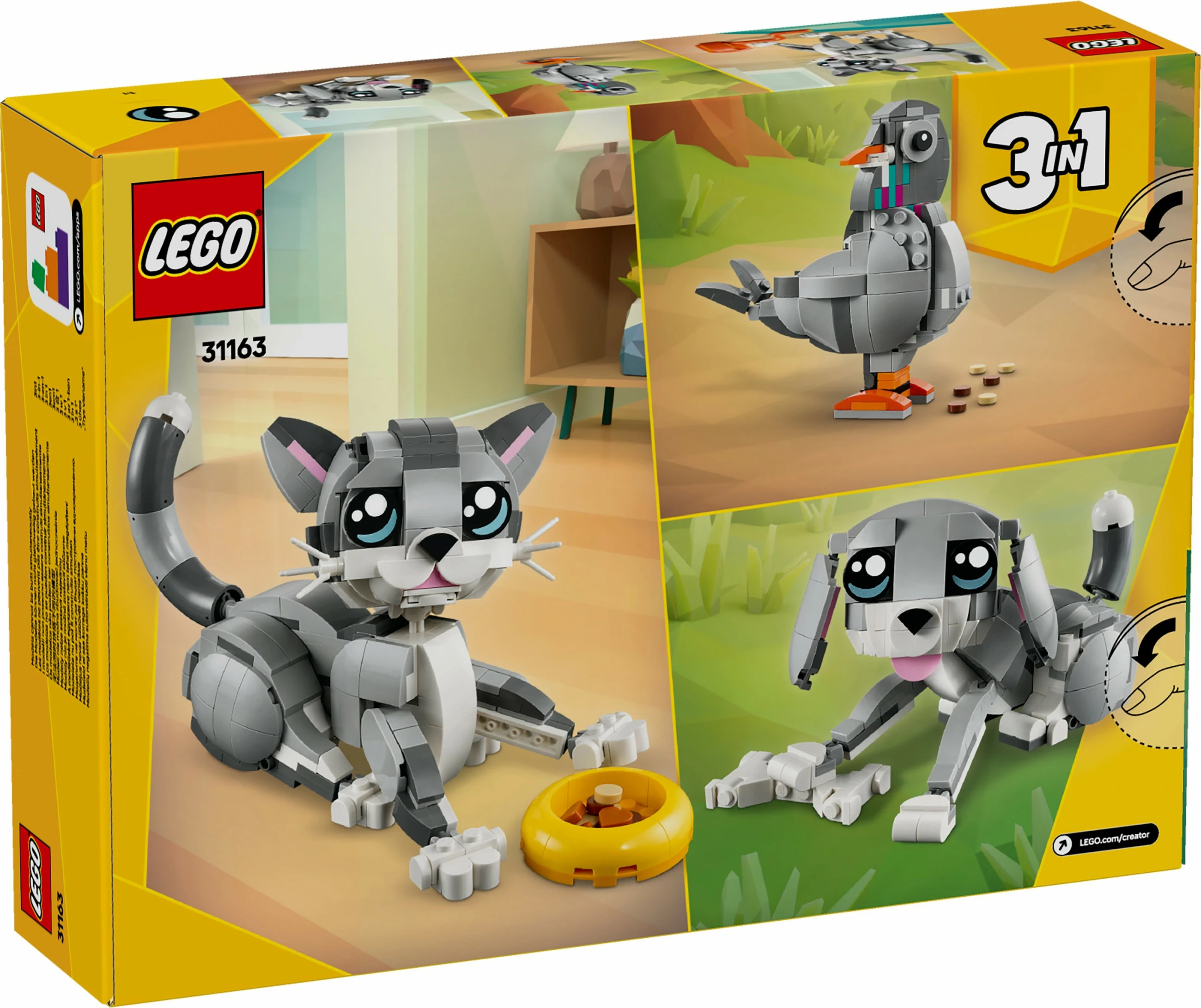 Gradbeno igračo LEGO Creator Siva mačka 31163, večbarvno