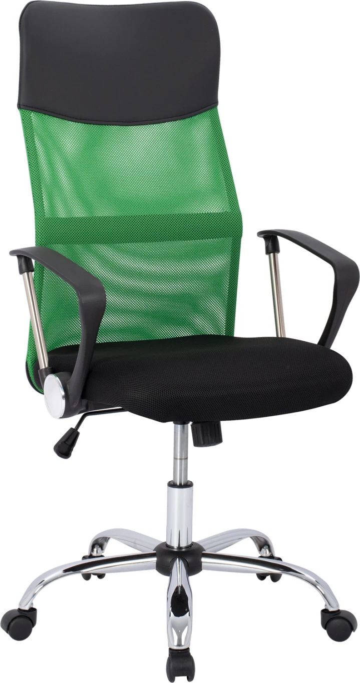 Pisarniški stol FH1000.03 Črna Zelena Mreža kromirana noga 61x58x118