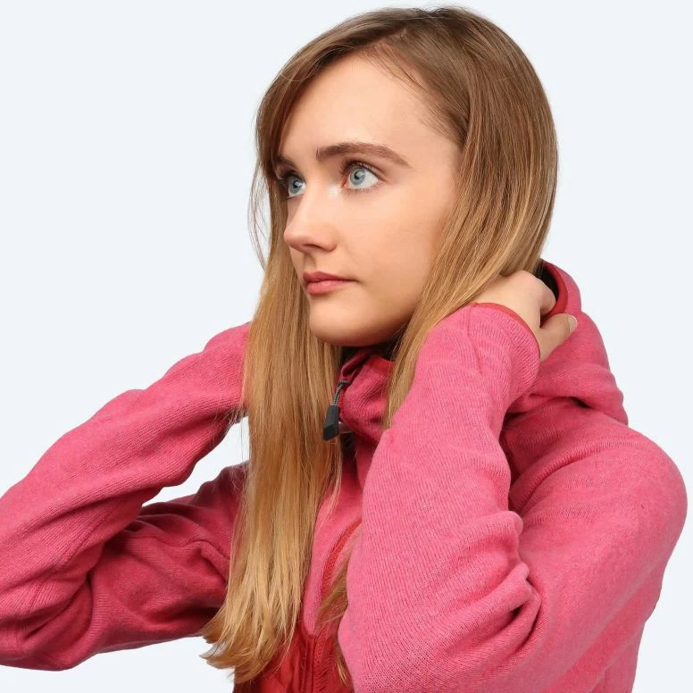 Jakna ženska hibridna, kombinacija flisa in volne Salewa, barvna mešanica