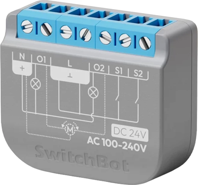 Dvocanalen inteligentni rele stikalo SwitchBot Relay Switch 2PM, Matter, Wi‑Fi + Bluetooth ponavljalnik, merjenje porabe 16A (10A/kanal)
